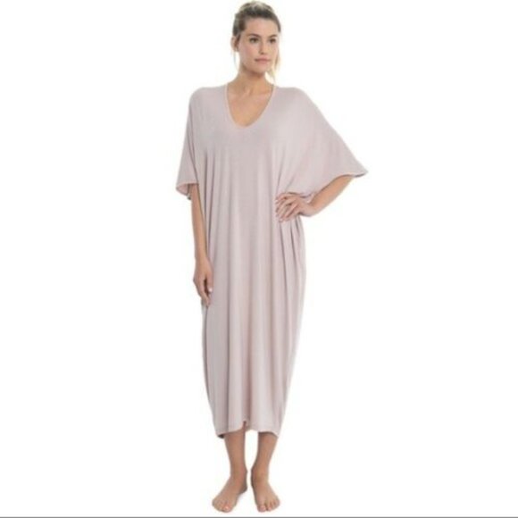 NWT Barefoot Dreams LUXE Milk Jersey Caftan Faded Rose Women's OS Plus H12720 - Picture 12 of 12